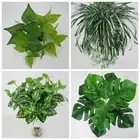 Office Wedding Decor Home Fake Leaf Foliage Bush Green Grass Artificial Plant