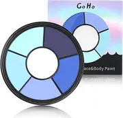 Go Ho 6 Colors Blue Face Body Paint,Cream Washable Formula Face Painting for Halloween Cosplay,Body Paint FX Makeup Palette,Professional Face Paint Blue Makeup