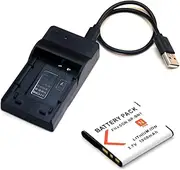 Battery / USB Charger For Sony NP-BN NP-BN1 BC-CSN BC-CSNB BC-TRN BC-TRN2 DSC-J10 DSC-J20 DSC-KW1 DSC-KW11 DSC-QX10 DSC-QX30 DSC-QX100 DSC-T99 C DSC-T99D C DSC-T110 DSC-T110D DSC-TF1 DSC-TX5 DSC-TX7 (1x Battery + 1x Charger)