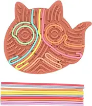 Sensory Activity Board,Double-Sided Silicone Fidget Pad Toy for Calming,Anxiety,ADHD,Autism Gift for Teen(Cat)