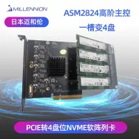 在飛比找蝦皮購物優惠-邁和倫PCIe轉M.2 NVME SSD 4四盤軟RAID陣