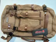 Witzman Canvas Convertible Backpack Travel A519-2 Brown NEW