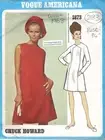 1968 Vintage VOGUE Sewing Pattern B34" One-Piece DRESS (2183) Chuck Howard 1873