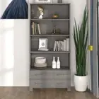 Highboard "HAMAR" Solid Wood Pine Light Grey vidaXL