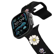 Apple Watch Ultra, Ultra 2 (49mm) Impact Band Black Blossom Apple Watch Band by Martina Martian