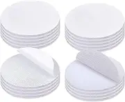 Rusoz 20 Pair Hook and Loop Sticky Dots, Round 5cm Double Sided Sticky Pads Heavy Duty,White Strong Mounting dots Tape Self Adhesive No Nail Need Hanging Dots For Mounting, Hanging or Organizing Items
