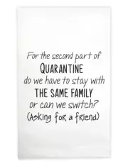 Mariasch Studios Quarantine Family Humor Huck Towel Kitchen