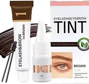 Eyebrow And Eyelash Tint,Eyebrow Dye Kits Dark Brown,Lasts Up To 4 Weeks,Formula Brow Tint With Brush,Waterproof Brow Dye Fast Colouring,Natural Look,Easy To Use,Suitable For Home Use With All Tools