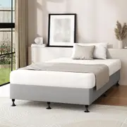 190x92 Oikiture Bed Frame Single Size Bed Base Platform Grey
