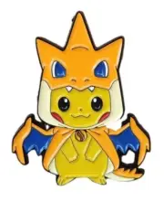 Pokemon Pikachu Poncho Charizard Custom Enamel Pin Brooch Nintendo Anime