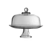 Anchor Hocking 87892L20 Presence 13" Clear Glass Cake Display Set - 2 Per Case