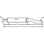 Muffler Fits Massey Ferguson Models 186886M91 186886M91-A MUK40-0016