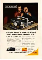 1959 Eastman Kodak Cavalcade Model 520 Slide Projector Pipe Rochester Print Ad