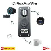 Flush Mount 50amp Socket Double USB Charger Socket Panel Enerdrive