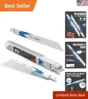 Universal 25-Piece Cobalt Reciprocating Saw Blades - 14 TPI for Fast Metal Cuts