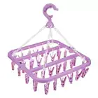 Laundry Hangers with 32 Clips,Clothespin Rack Foldable Laundry Drying Rack Dr...