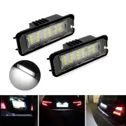 2PCS 12V LED License Plate Lights White Light 1K8943021 3D0943021A 3C5943021 1J6943021B for Volkswagen Golf 4/5