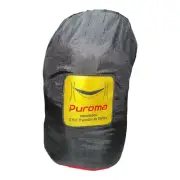 Puroma Camping Hammock Double 210T Nylon Black & Red w/ Straps Carabiners New