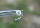 2.13mm 100% NATURAL LIGHT YELLOW DIAMOND NOSE SCREW,CERTIFICATE OF AUTHENTICITY