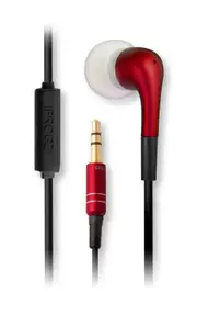 iFrogz Audio Luxe Audiophile Earphones with Microphone for iPhone Android -Red