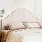 Artiss Bed Frame King Size Bed Head Headboard BedHead Base Velvet Beige IRIS