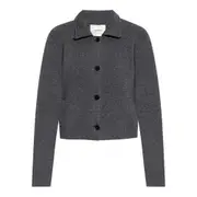 [Lisa Yang] Lisa Yang Buttoned Ribbed Cardigan I NUMERIC GREY