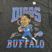 NEW Homage Buffalo Bills Diggs Short Sleeve T Shirt Men's Large Dark Gray