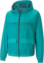 [PUMA] Mens Reversible Windbreaker X Koche Athletic Outerwear Casual Full Zip Drawstring - Blue