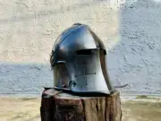 Medieval Barbute Helmet - Role Play Knight Wearable Steel Helmet - Authentic