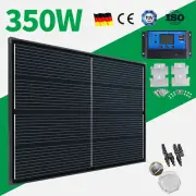 12V 350W Solar Panel Kit Mono Fixed Caravan Camping Power Bank Battery Charging