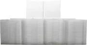 (100) CD Jewel Boxes - Clear Slim 7mm CD-5 Import Single J-Card Cases #CDBS78