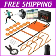 Versatile Speed & Agility Training Set: 20ft Ladder, Hurdles, and Cones