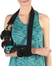 Soles Hinged Elbow Brace (Right Arm) | Support Post Op Injury Recovery, Rom Orthosis | Adjustable Range of Motion | One Size Fits All | Unisex