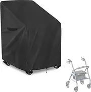 SoloToo Rollator Walker Cover - Cover for Walkers for Seniors,Rolling Walker Waterproof Protective Cover,Fits Walker with Wheels and Seat (Cover Only,Black)