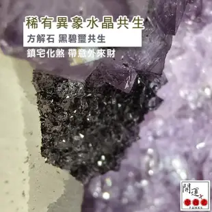 【開運方程式】紫晶洞l紫水晶洞方解石共生錢袋子聚寶盆AGU638(2.62公斤風水招財開運擺設紫晶洞)