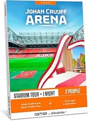 [Tick&Box] Gift Box - JC Arena Stay - Visit The Home of Ajax, 1 Night Stay - Football Gift - Experience Football Fans - Unique Experience for a True Amsterdam Souvenir - Valid for 2 Years