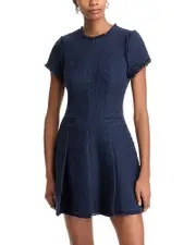 Cinq a Sept Nova Fringe Trim Mini Dress