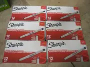 New ! 6 X 12 Counts Sharpie Ultra-Fine Permanent Markers, Black