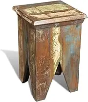 Stool Solid Reclaimed Wood Rustic Furniture Home Decor Seating Storage