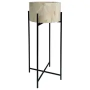 Willow & Silk Decorative Indoor/Outdoor 66cm Standing Black Pot/Planter w/Stand