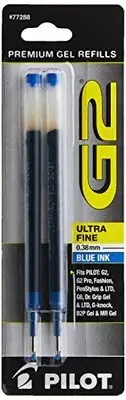 PILOT G2 Gel Ink Refills For Rolling Ball Pens, Ultra Fine Point, Blue Ink,