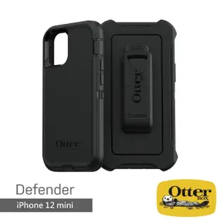 【OtterBox】iPhone 12 mini 5.4吋 Defender防禦者系列保護殼(黑)