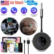 NEW Wireless Bluetooth 5.0 Audio Receiver 3.5mm Aux Adapter for Car Headphone PC