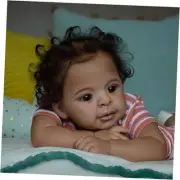 Lifelike Reborn Baby Dolls Black Girls Anthony Reborn Doll Girls 21-Inch Soft