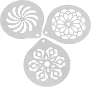 Luxshiny 3pcs Coffee Latte Pieces Latte Art Template Latte Decoration Flower Template Stencil Templates Cake Art Rabbit Decor Coffee Arts Templates Milk Foam Iron Mold Stainless Steel
