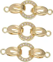 TEHAUX Sets String for Bracelets Jewelry Making Clasp Copper Hook for DIY Necklace Connector Pcs
