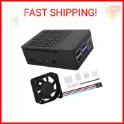 GeeekPi Case for Raspberry Pi 4, Pi 4 Fan ABS Case with PWM Cooling Fan 40X40X10