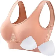 ZRBDHGF Spaghetti Straps Bras For Women Full Support Wireless, Padded Bralettes Sports Bra Classic Underwire Everyday Bra