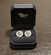Chopard Mille Miglia Stainless Steel and Rubber Black & Silver Cufflinks 75/8331