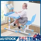 Adjustable Kids Study Desk Set with Lamp Children Write Read Draw Table Chair